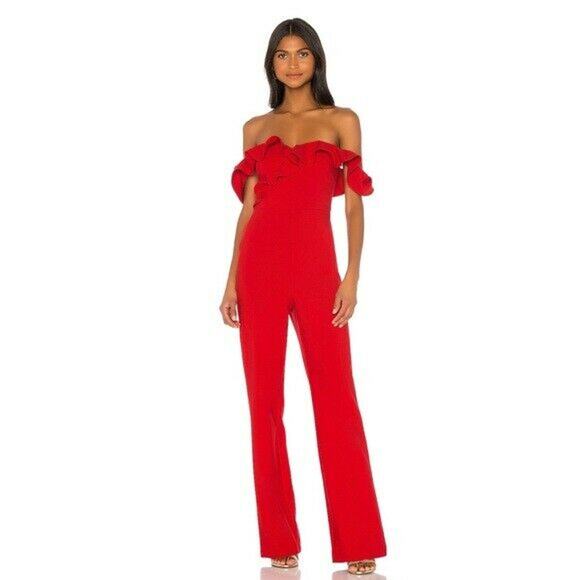 Likely NWT Miller Scarlet Red Sleeveless Jumpsuit Size 0 - Picture 1 of 9